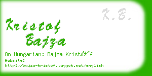 kristof bajza business card